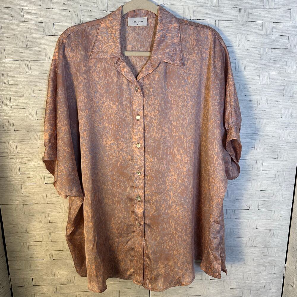 Adrienne theory women's blouse satin Bowman feminine ruffle oversized Fairycore